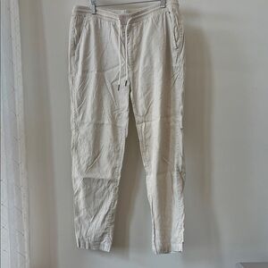 Dandy Del Mar Linen Men's Casual Cream Joggers